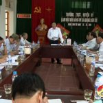 Thường trực huyện ủy làm việc với Đảng ủy xã Giang Sơn Tây