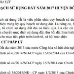 Báo cáo tóm tắt Kế hoạch sử dụng đất năm 2017 huyện Đô Lương