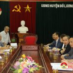 Lãnh đạo huyện làm việc với Công ty Minh Anh về dự án xây dựng nhà máy may