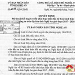 Quyết định phê duyệt kế hoạch đầu tư tỉnh Nghệ An giai đoạn 2017 – 2020