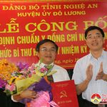 Huyện ủy Đô Lương tổ chức lễ công bố quyết định Bí thư huyện ủy