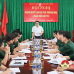 Đảng ủy quân sự Đô lương: Tổ chức hội nghị ra Nghị quyết lãnh đạo nhiệm vụ  6 tháng cuối năm 2020