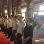 Các đồng chí lãnh đạo huyện dâng hoa, dâng hương tại khu di tích lịch sử Truông Bồn