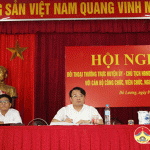 Đô Lương tổ chức đối thoại giữa Thường trực Huyện uỷ – Chủ tịch HĐND, Chủ tịch UBND huyện với cán bộ công chức, viên chức, người lao động.