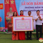 Trường mầm non xã Trung Sơn đón chuẩn Quốc gia mức độ 1.