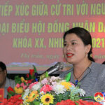 Các ứng cử Đại biểu HĐND huyện nhiệm kỳ 2021 – 2026 tiếp xúc cử tri Thị Trấn để vận động bầu cử