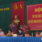 Các ứng cử Đại biểu HĐND huyện nhiệm kì 2021 – 2026 tiếp xúc cử tri xã Lưu Sơn.