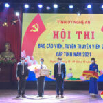 Báo cáo viên Lê Xuân Thủy đạt giải 3 hội thi báo cáo viên, tuyên truyền viên giỏi Tỉnh Nghệ An năm 2021