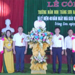 Trường Mầm non xã Tràng Sơn đón bằng công nhận trường chuẩn Quốc gia mức độ 2 và kỉ niệm 40 năm ngày nhà giáo Việt Nam