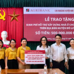 Agribank Chi nhánh huyện Đô Lương Nam Nghệ An trao tặng 500 triệu đồng hỗ trợ xây nhà cho người nghèo Đô Lương