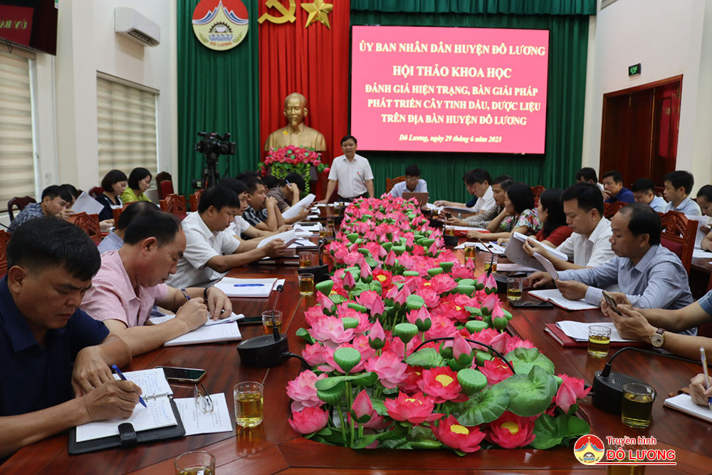 Hội Thảo đánh giá và phát triển cây tinh dầu, dược liệu tại huyện Đô Lương