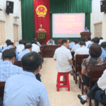 UBND huyện Đô Lương hội nghị họp bàn đẩy nhanh tiến độ quyết toán vốn đầu tư công dự án hoàn thành.