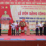 Xã Thịnh Sơn lễ đón nhận Bằng công nhận trường Mầm non và trường Tiểu học đạt chuẩn Quốc gia mức độ II, năm học 2022 – 2023.