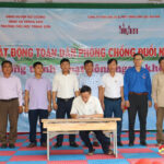 Xã Tràng Sơn phát động toàn dân tập luyện môn bơi phòng, chống đuối nước năm 2024