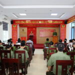 Lễ ra mắt mô hình triển khai các biện pháp bảo đảm an ninh trật tự giữa Công an xã Đô Lương và quỹ tín dụng nhân dân Thịnh Sơn, Bắc Sơn.
